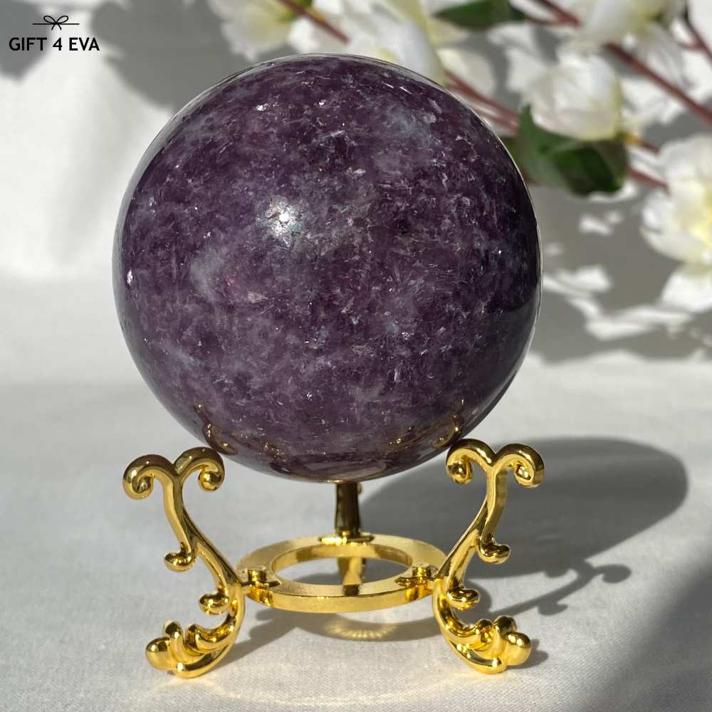 Purple Mica Lepidolite Sphere 58MM