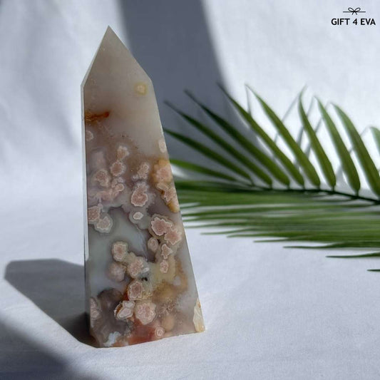 Flower Agate Obelisk