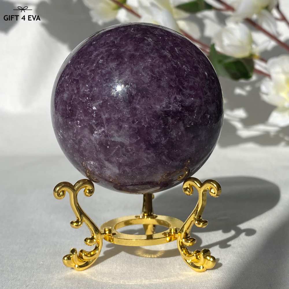 Purple Mica Lepidolite Sphere 58MM