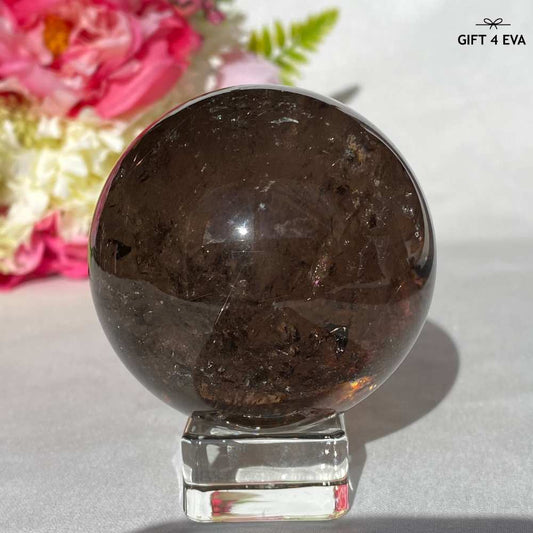 Smoky Rutile Quartz Sphere 59MM