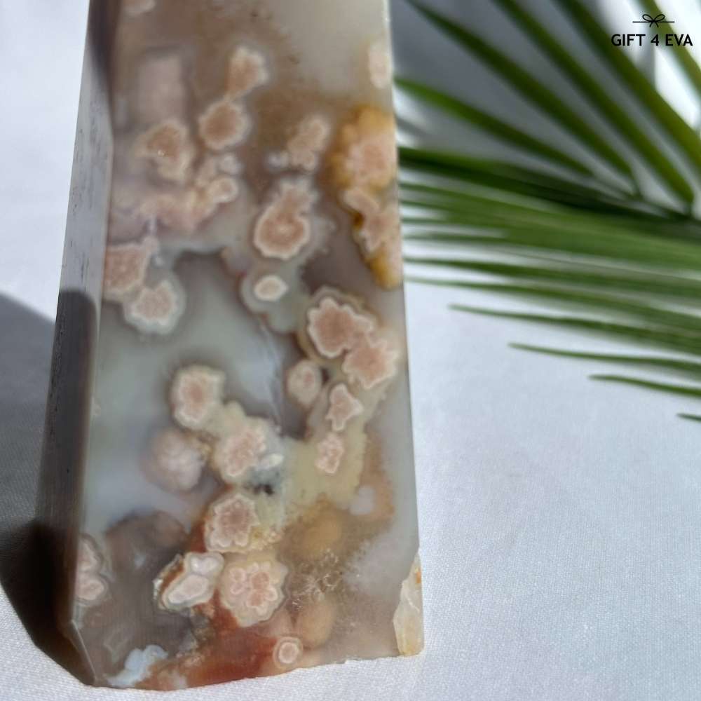 Flower Agate Obelisk