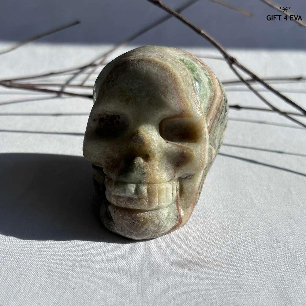 Green Onyx Skull