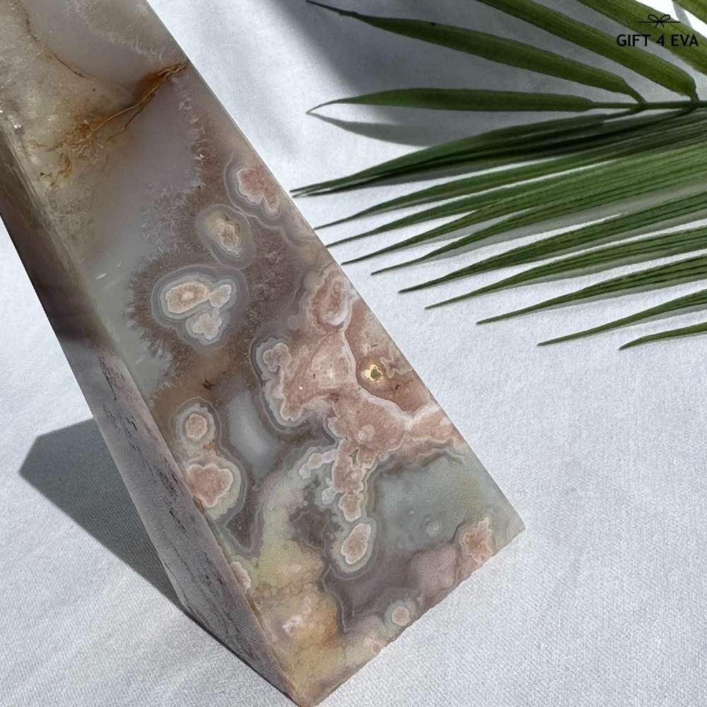 Flower Agate Obelisk