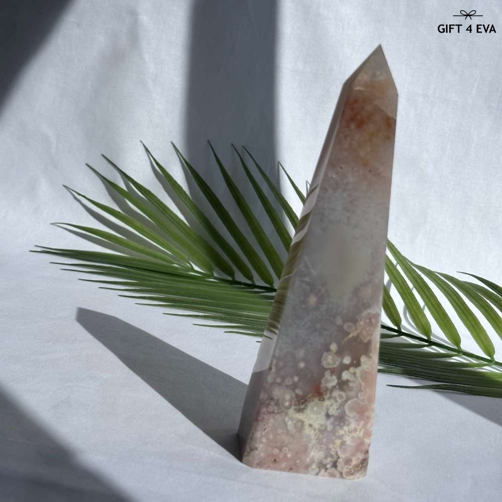 Flower Agate Obelisk