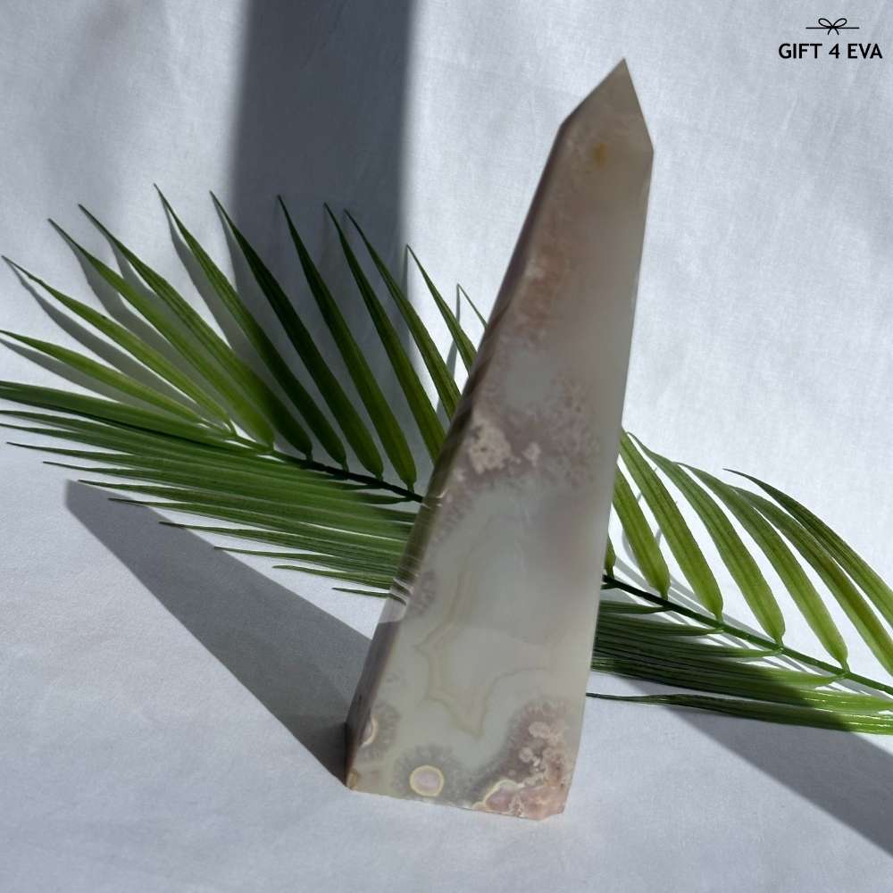 Flower Agate Obelisk