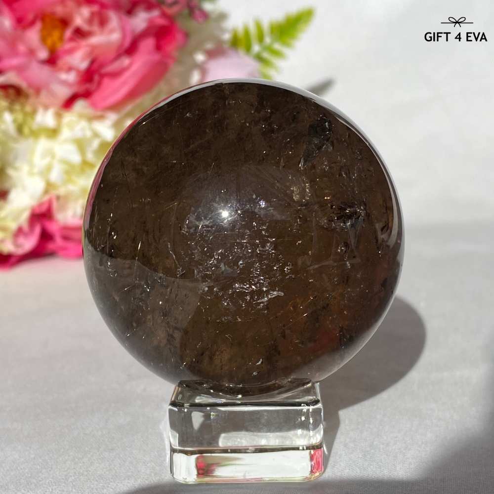 Smoky Rutile Quartz Sphere 59MM