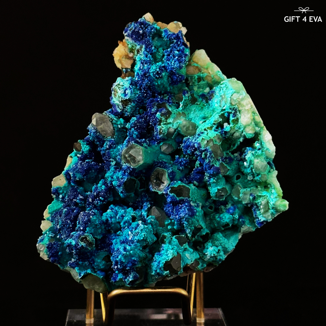 Gibbsite & Azurite Specimen