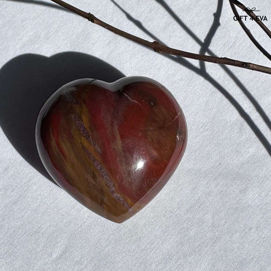 Petrified Wood Puffy Heart