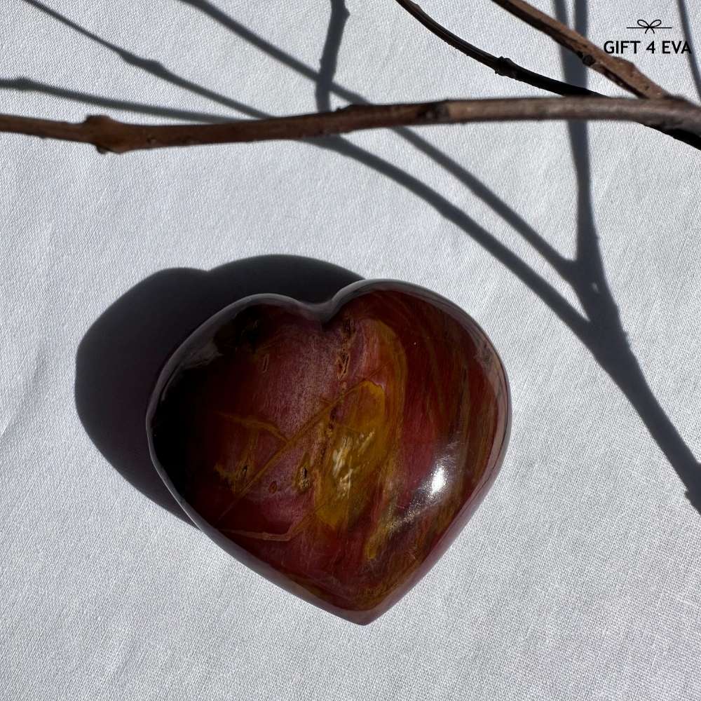 Petrified Wood Puffy Heart