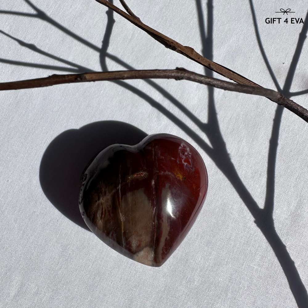 Petrified Wood Puffy Heart