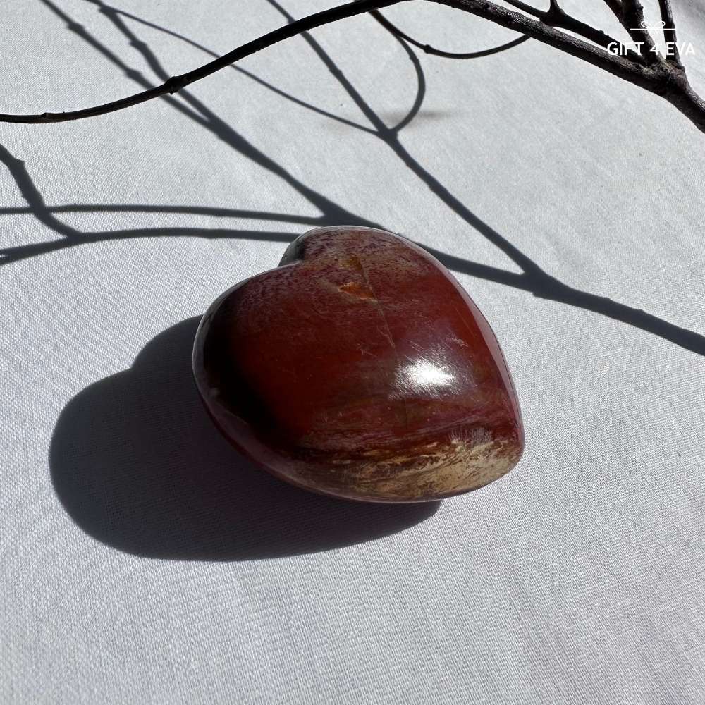 Petrified Wood Puffy Heart