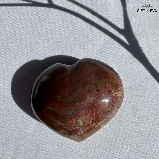 Petrified Wood Puffy Heart