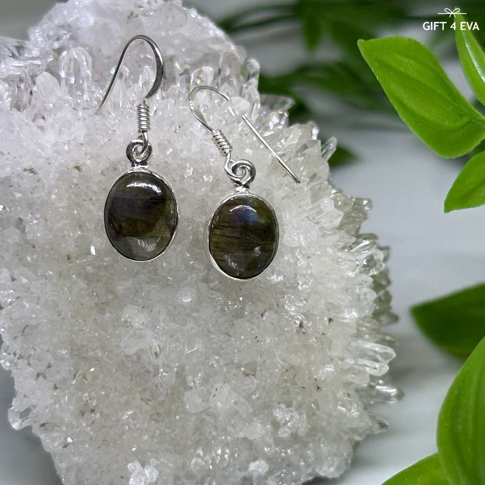 Labradorite 925 Silver Earrings