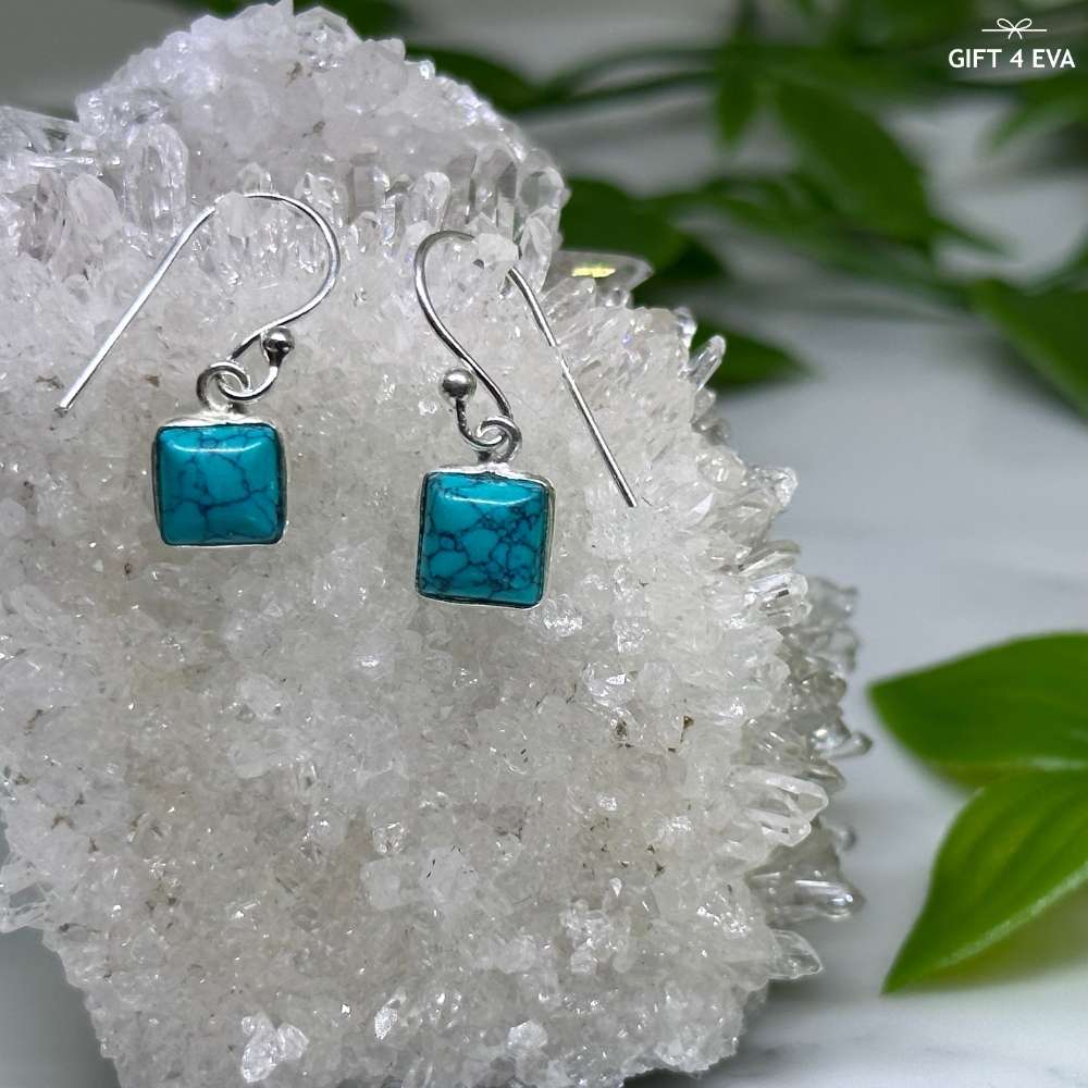 Turquoise 925 Silver Earrings