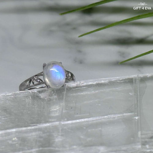 Moonstone 925 Adjustable Ring