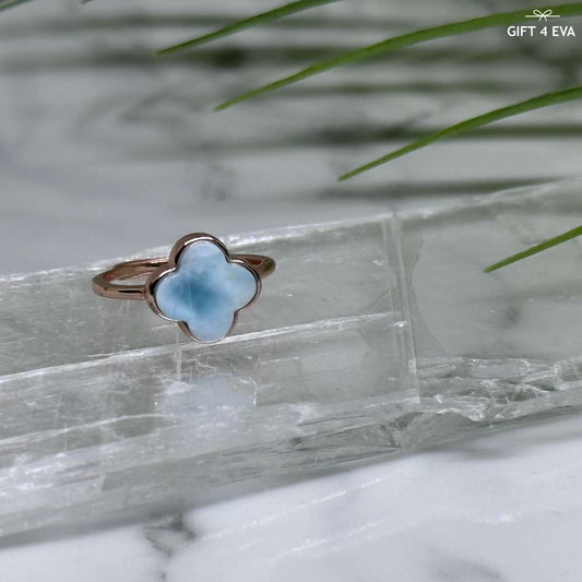 Larimar 925 Silver Adjustable Ring